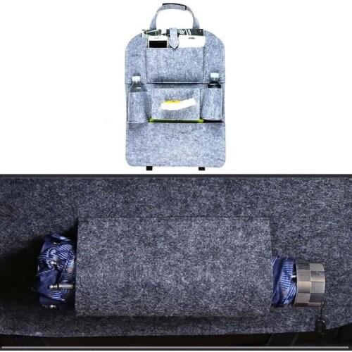 Bright Plush Senior Style Non-woven Large Car Multifunction Hanging Organizer Car Seat Back Capacity Storage