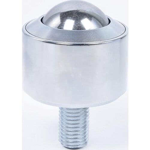 1PC KSM25-FL Universal Ball Bearings / M12 screw jack, 360 degrees, bulls eye wheel,straight universal ball / casters