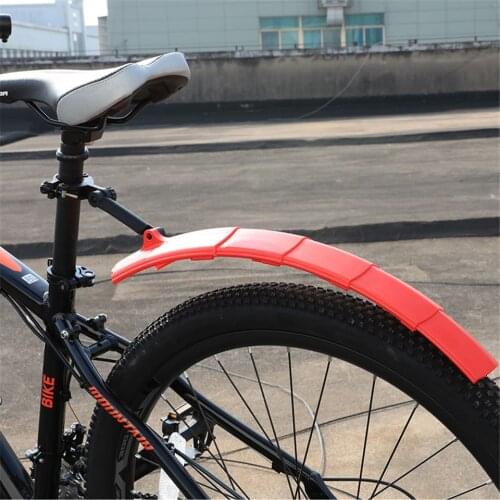2 PCS PVC Flexible Bicycle Fenders Universal MTB Mountain Road Bike Retractable Front /Rear Mudguard Bike Wings Mud Guard