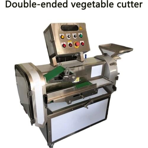 200-1000KG/H Double-head commercial vegetable cutter Multi-function fries cutting machine for Radish,potato,taro,melon 220v 1PC