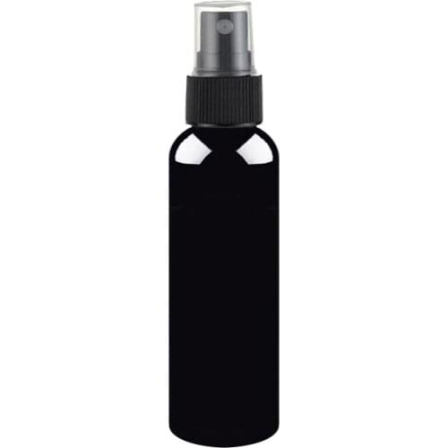 50pcs 150ml black cosmetic spray bottles for cosmetics packaging,150cc empty plastic PET container with mist black sprayer pump