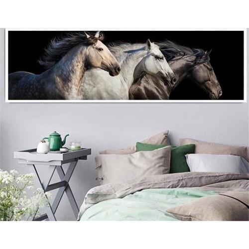 5D DIY Diamond Painting animal Full Square Round Drill running horse Embroidery Cross Stitch gift Home Decor Gift