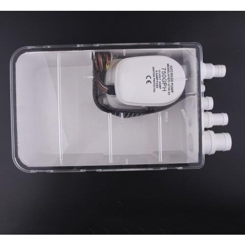 750GPH 12V Shower Sump Pump System Auto Bilge Drain Box Air