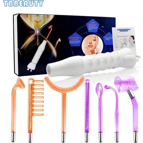 7 in 1 High Frequency Facial Machine Electrode Glass Tube Acne Wand Skin Care Spot Acne Remover Professional Facial Spa Beauty