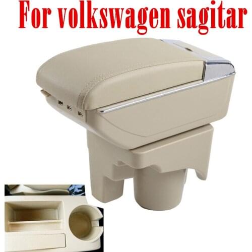 Car Armrest Central Store Content Storage Box with USB For volkswagen golf 6 sagitar Bora GLI Vento Golf Wagon a5 2005-2011