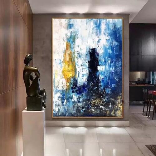 Handmade Large Wall Art Abstract Oil Painting On Canvas Modern Home Bedroom Decoration Mural Hand Painted Picture Posters Custom