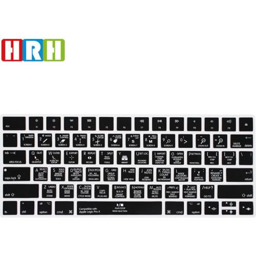 HRH Logic pro X Hotkeys Functional Keypad Covers Shortcuts Silicone Keyboard Skin Protector For Apple Magic MLA22B/A US Version