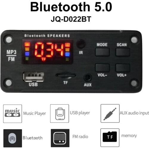 DC 5V Bluetooth MP3 WMA Decoder Board Wireless Car music speaker Vehicles Audio Module USB FM TF Radio For Car MP3 Accessories