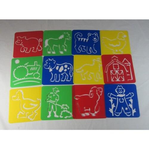 Children Puzzle Early Painting Drawing Board Sketchpad Toy Farm Life Stationery Template Tools Paint Learning Unisex Plastic