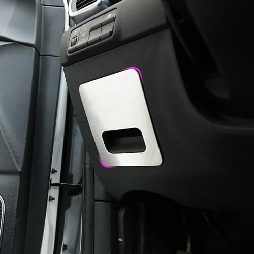 For KIA Sportage 4 QL KX5 2016 2017 2018 Stainless steel Car Master driver Storage box Cover Trim auto accessories car styling
