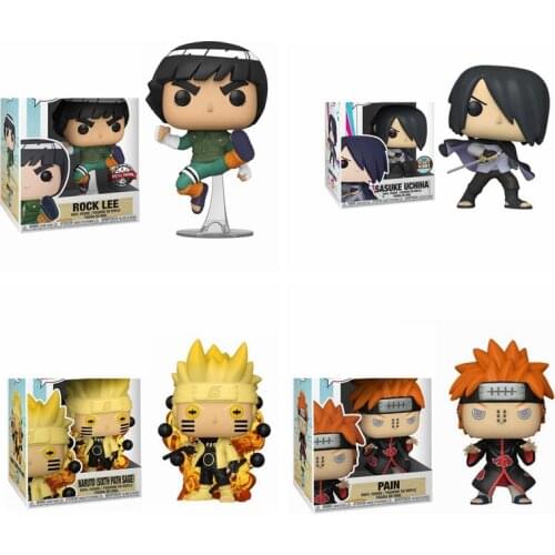 NEW Hot sale Narutoes Series #932 Sasuke Pain #934 Uchina #698 Rock Lee #739 Vinyl Action Figures Collection Model ChildrenToys