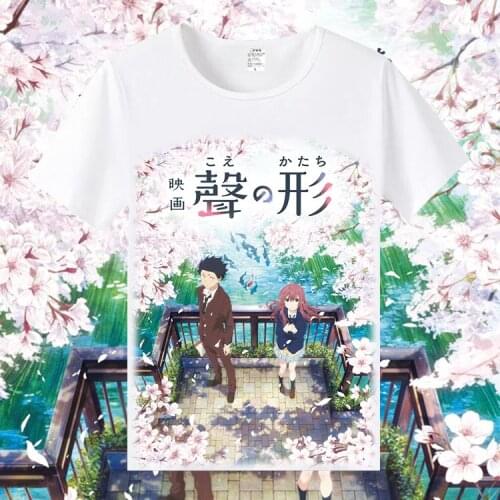 A Silent Voice Cosplay T Shirt Japanese Anime The Shape Of Voice Nishimiya Shouko Ishida shouya Summer T-Shirt Cartoon Top Tee