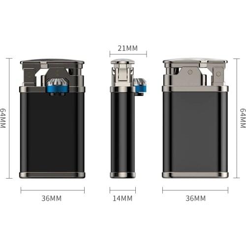 Chief Creative Gear Linkage Ignition Gasoline Lighter Metal Wood Shell Mechanical Oil Lighter