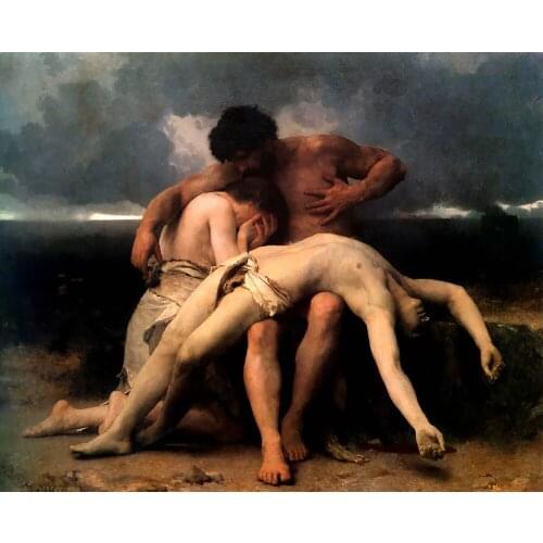 Handmade Oil painting reproduction The First Mourning by William Bouguereau