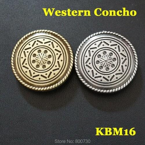 KBM16) 10pc 1-1/8''(2.9cm) Western Concho Leathercraft