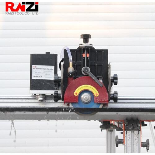 Raizi 220/110 V 45 degree tile cutting saw machine with rail guide large format porcelain ceramic tile portable cutting machine