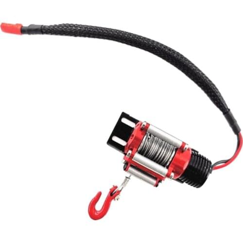 Metal Remote Control Wired Winch Set For 1/10 RC Rock Crawler Car Upgrade