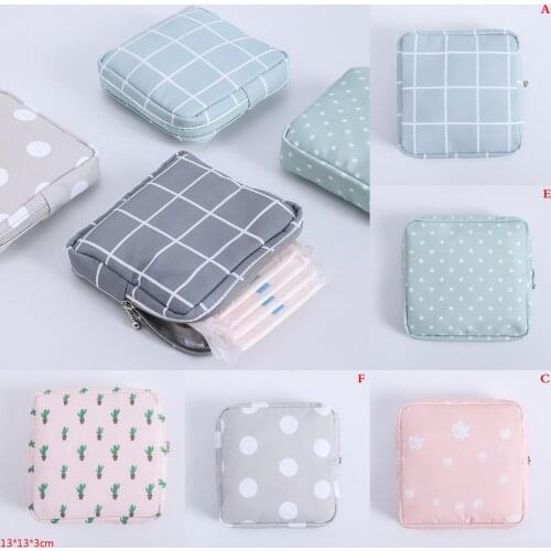 Fashion Womens Small Cosmetic Bag Travel Mini Sanitary Napkin Storage Bag Coin Money Card Lipstick Storage Bag Wallet 14 styles