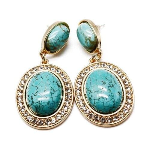 Fashion Geometric Stones Punk Styles Stud Earring