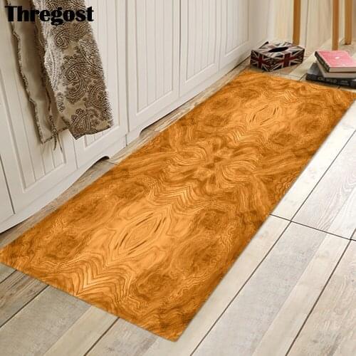 Thregost Printed Living Room Floor Mats Microfiber Flannel Soft Home Decor Carpet Anti-Slip Kitchen Bathroom Rugs Washable