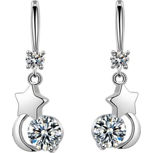 2021 New Style Rhinestones Earrings Star Drop Earrings Star Earrings For Ladies Gift