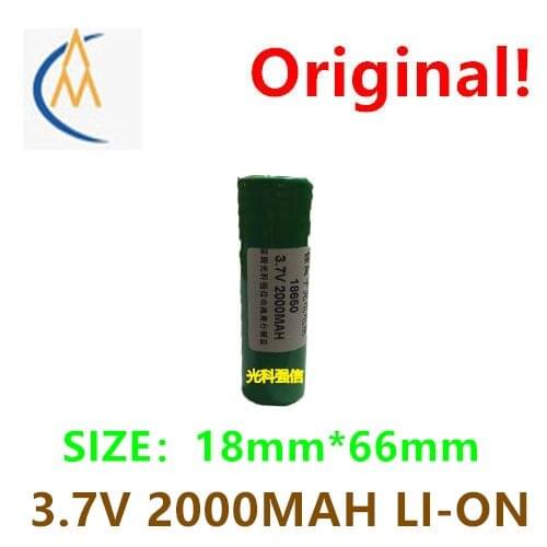 New genuine 3.7V polymer lithium rechargeable battery 18650 2000mAh flashlight equipment flat head notebook cell charger