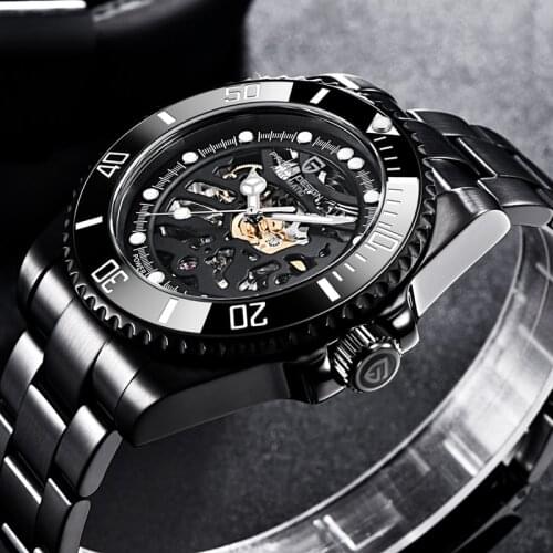 PAGANI DESIGN Classic Luxury Mens Automatic Watches Stainless Steel Waterproof Mechanical Watch Luxury Sapphire Glass Watch
