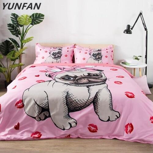 Cartoon Dog Pattern Boy Girl Adult Child Bedding Sets lovely cute bedclothes duvet cover quilt cover pillow cases Home textiles
