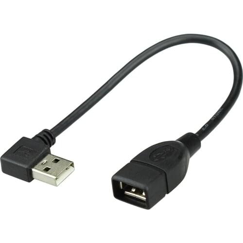 RIGHT ANGLE USB 2.0 TYPE A MALE TO FEMALE 90 DEGREE CABLE USB EXTEND CORD 0.1M 0.2M 0.4M
