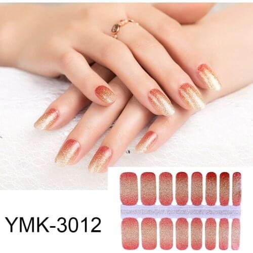 Recuerdame YMK Series Beauty DIY Nail Patch Self Adhesive Wraps Gradient Color Nail Polish Stickers Waterproof Nail Art Strips