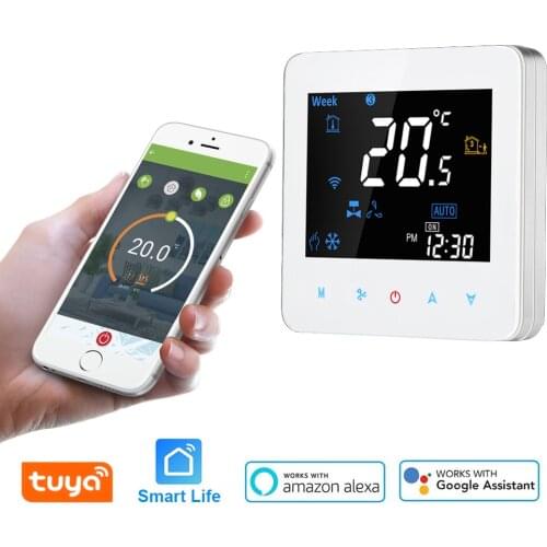 WiFi Smart Thermostat Programmable Central air conditioner timer Temperature Control Alexa Google Voice Control Smart life EU UK
