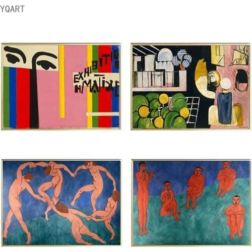 Modern Artwork French Henri Matisse Canvas Paintings Poster Abstract Portrait Wall Art Pictures for Living Room Home Decoration