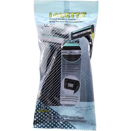 RZR IGUETTA Facial Razor Two-Layer Machine Portable Man Shaving Knives For Beard Shavette Suitable For Armpit Hair And Leg Hair