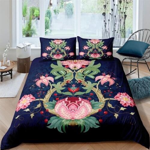 Vintage Flower Bedding Sets 3D Luxury Printed Duvet Cover Set Bed Set Queen King Size Comforter/Quilt Cover Pillowcase Bed Cover