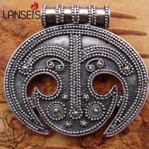 Lanseis 1pcs norse Slavic Lunula Womans Necklace LUNULA, viking jewelry for women OLD SLAVIC FERTILITY PENDANT