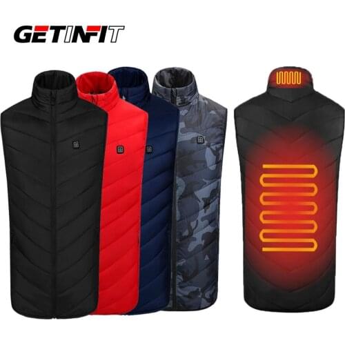 Getinfit 2020 New Electric Heated Vest Smart Electric Heating Jacket Winter Cycling Fishing Hiking Clothing Men Women