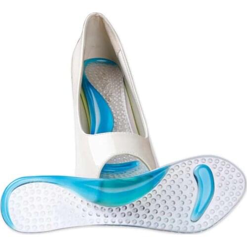 1Pair Non-Slip Foot Massage Care Cushion Silicone Gel High Heeled Shoes Sandals Protective Pads Support Arch Insole