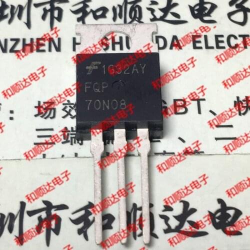 10pcs/lot FQP70N08 New stock TO-220 80V 70A
