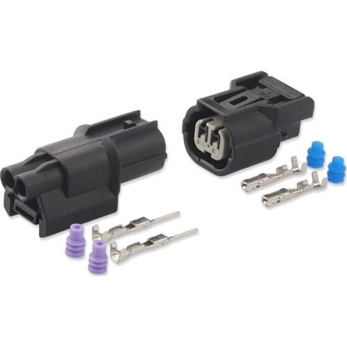 100 Sets 2 Pin 6188-0589 6189-0890 Waterproof Temperature Sensor Plug ABS Sensor Light Wire Socket 91706-PLC-0030-H1