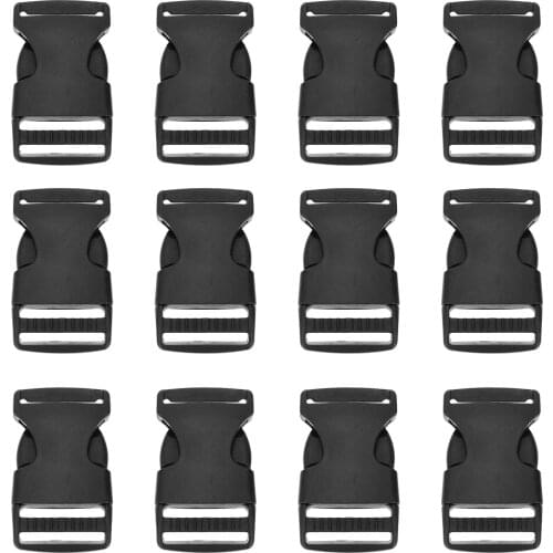 200pcs Simple Luggage Buckles Pretty Adjustment Buckles Practical Black Buckles