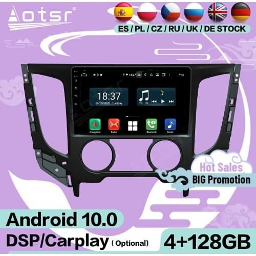 2Din Multimedia Stereo Android Player For Mitsubishi TRITON L200 2016 2017 2018 2019 GPS Audio Radio Receiver Recorder Head Unit
