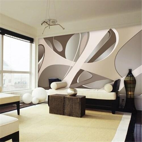 Beibehang papel de parede 3d wallpaper European minimalist bedroom living room TV backdrop stripes abstract mural
