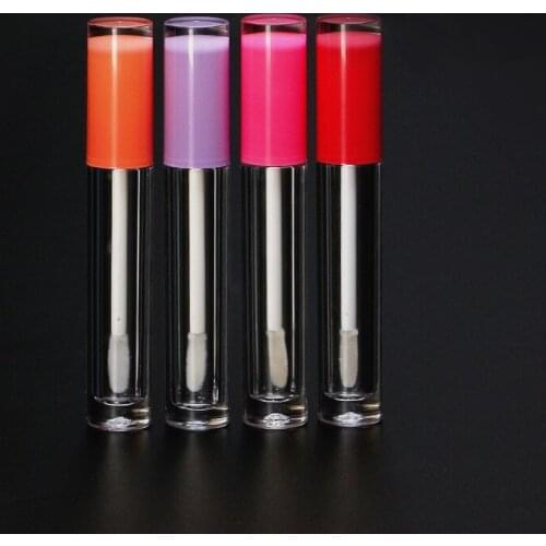 5ML 10/30/50/100PCS Empty Lip Gloss Bottle,Pink cap DIY Plastic Lipgloss Tube,Beauty cosmetic packing container