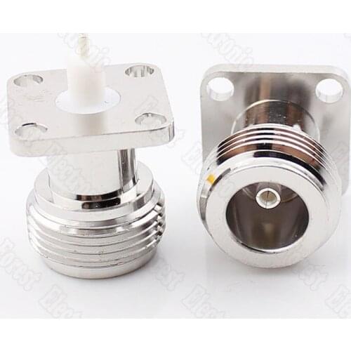 50pcs/lot 17.5*17.5 N-KFD-5 RF Coaxial Connector N Type Flange Connector