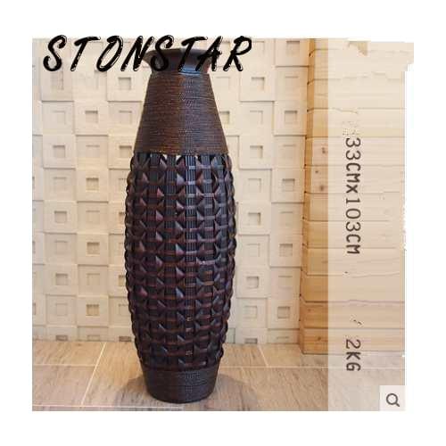 Bamboo Floor Vase Big Wood Large Flower Antiques Home Decorative Craft Wedding Decoration st184