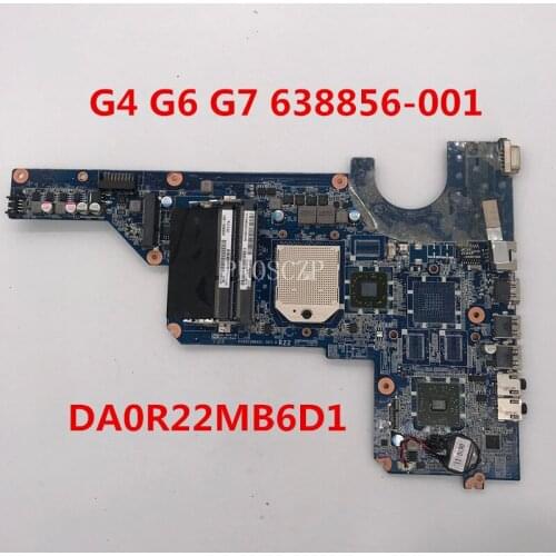 Free shipping For G4 G6 G7 Laptop motherboard 638856-001 638856-501 638856-601 DA0R22MB6D1 working well