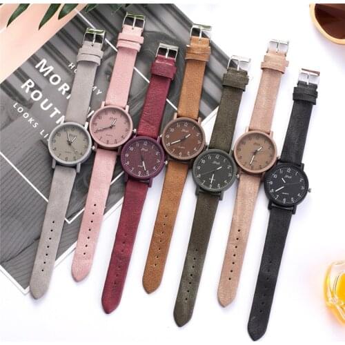 Retro Simple Women Watches Laides Casual Quartz Wrist Watch Multicolor Leather Band New Strap Watch Female Clock reloj mujer