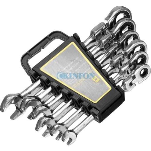 DHL 5Set *6PCS Gears Wrench Set Open End Wrenches Activities Ratchet Repair Tools Torque Combination Spanner Allen Keys