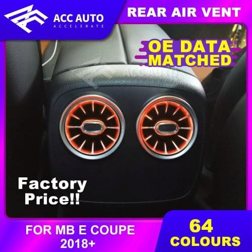 For E COUPE 64 colors DIY LED rear air vent LED light illuminated car interior accessory softlight