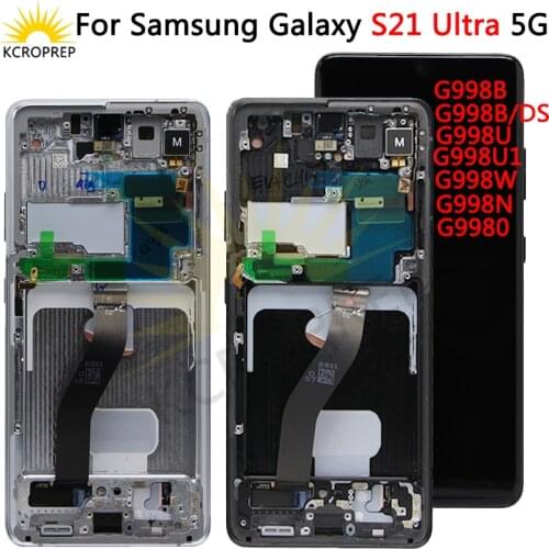 For Samsung Galaxy S21 Ultra 5G LCD G998 Display with touch screen Digitizer Assembly for Samsung S21 ultra G998B G998U G998W